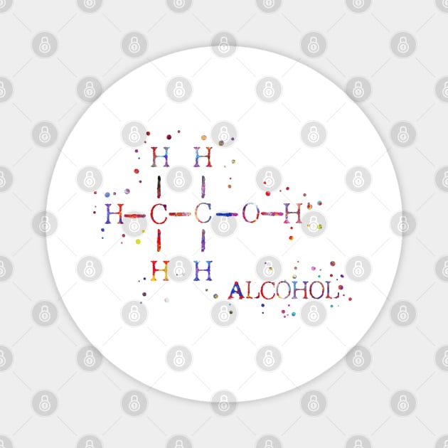 Alcohol molecule, Magnet by RosaliArt